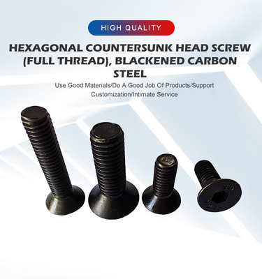 Hexagon Socket Head Cap Screw Full Thread Blackened Carbon Steel met TT betalingstermijn