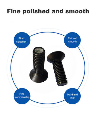 Precision Flat Head Socket Cap Screw Zwart gesneden legeringsstaal Volle draad DIN Standard