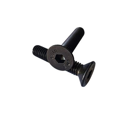 Metrische sterkte Allen Cap Schroef voldraad Zwartgekleurd koolstofstaal Platte tegenverzinkte kop