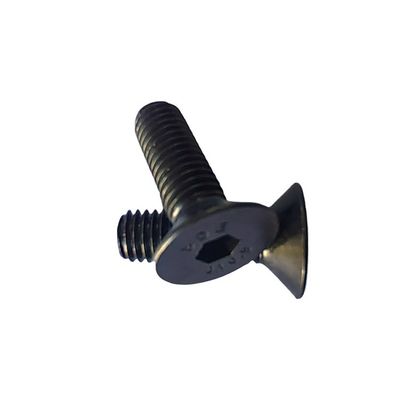 Flat Countersunk Head Hex Cap Screw Alloy Steel Fully Blackened Thread voor industrieel gebruik