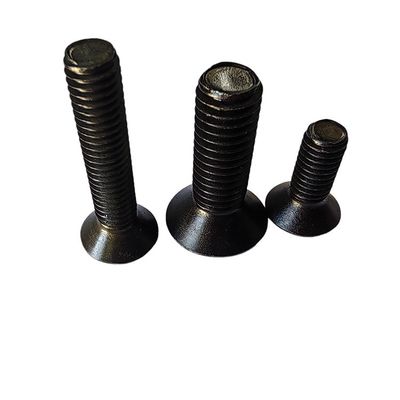 Flat Countersunk Head Hex Cap Screw Alloy Steel Fully Blackened Thread voor industrieel gebruik