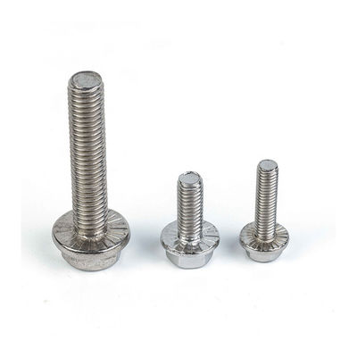 304 roestvrij staal Hexagonale flensbouten Gb5789 Tandbloem schroef met eenvoudige afwerking
