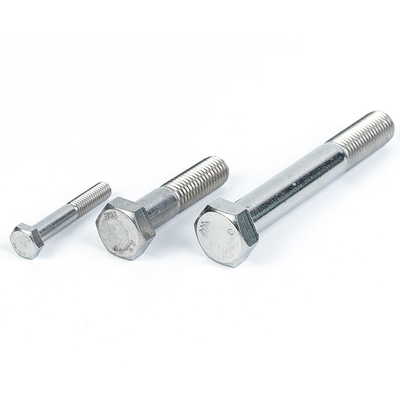 Plain Finish Aanpasbaar M5 M8 roestvrij staal Hex Bolts DIN931 304 316 Halve draad Bolt