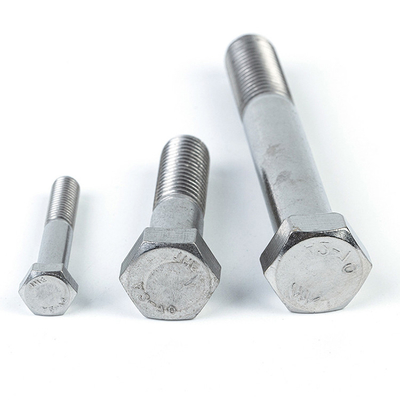 Plain Finish Aanpasbaar M5 M8 roestvrij staal Hex Bolts DIN931 304 316 Halve draad Bolt
