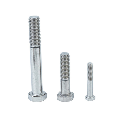Plain Finish Aanpasbaar M5 M8 roestvrij staal Hex Bolts DIN931 304 316 Halve draad Bolt