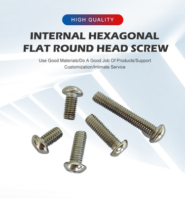 Roestvrij staal ronde M2 M2.5 Countersunk Hex hoofdbout voor mechanische en elektrische
