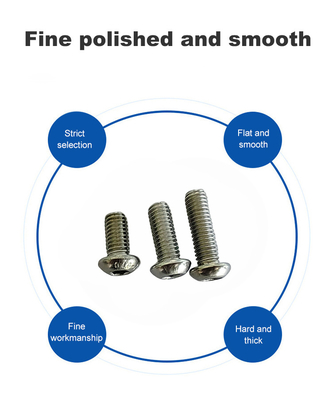 Roestvrij staal ronde M2 M2.5 Countersunk Hex hoofdbout voor mechanische en elektrische