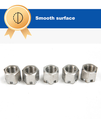 Plain Yellow Zinc Plated Stainless Steel Thin Slotted Nut voor verbinding GB6178 GB6181