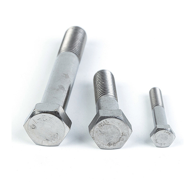 Aanpasbare grootte M8 M10 M12 M16 roestvrijstalen draad Hexagonale kopbout voor klepbouten