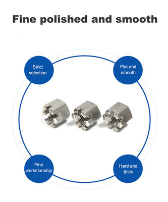 2024 Direct Custom M4 M6 M8 Roestvrij staal Hex Slotted Nuts Andere afwerking