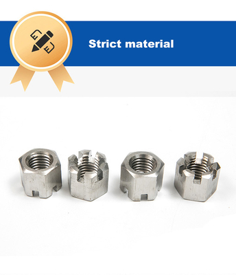 DIN-standaard A2-70 geslepen kasteel Hex-noot M14 M16 M20 Hexagonale vergrendelingsnoot Andere afwerking
