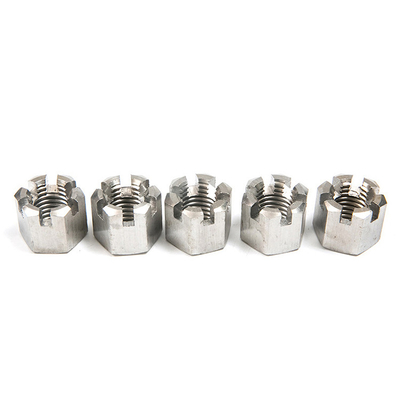 Standaard DIN935 roestvrij staal 304 316 Titanium Hexagon Slotted Round Lock Hex Castle Nut
