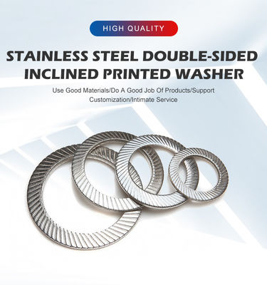 2024 Stainless Steel Locking Washer Printing Oblique Washers met buitenste tand