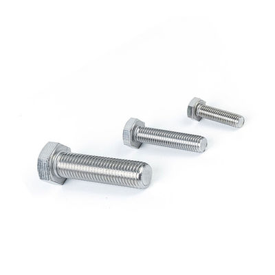 Productie Bolt And Nuts Din933 Metrisch roestvrij staal gegalvaniseerd Hex Tap Bolt