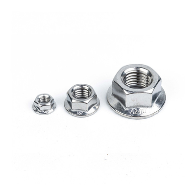 Meetsysteem Keizerlijke inch Klasse 6 Hexagon Hex Head Serrated Spinlock Flange Nut