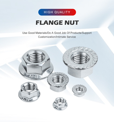 Meetsysteem Keizerlijke inch Klasse 6 Hexagon Hex Head Serrated Spinlock Flange Nut