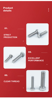 Full Thread Hex Head Bolts in GB standaard roestvrij staal voor aangepaste toepassingen
