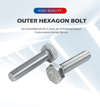 Full Thread Hex Head Bolts in GB standaard roestvrij staal voor aangepaste toepassingen