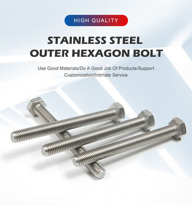 Plain Finish High Strength Alloy Steel Fixing Screws Connecting Bolts voor zware werkzaamheden