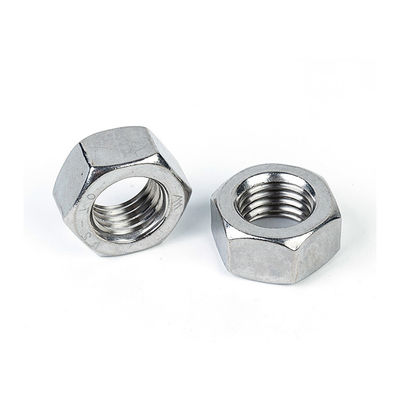 Vlekkestof staal zeshoekige moer zilveren kleur of aangepaste afwerking voor industriële toepassingen