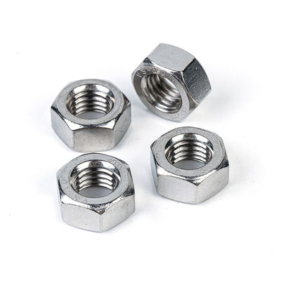 Vlekkestof staal zeshoekige moer zilveren kleur of aangepaste afwerking voor industriële toepassingen