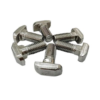 T-bouten en moeren van het volledige draadtype M8 M10 voor zonne-installatie van een vierkante kop van roestvrij staal