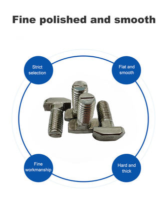 Panhead roestvrij staal M8 T studs T hoofd schroefbouten voor T slot aluminium profiel