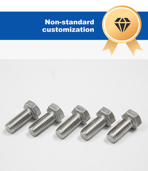 Langere volle draad Hexagon Bolt Plain Finish roestvrij staal 304 bouten