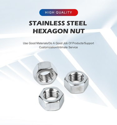 Standaard anti-corrosief roestvrij staal 304 316 Hexagon Nut voor de detailhandel