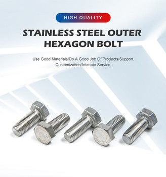 DIN-standaard roestvrij staal hoge sterkte M6 M8 M10 M12 M14 M16 M18 M20 Hexagonale bout
