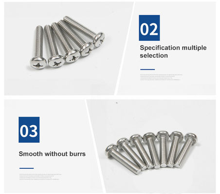 Direct roestvrij staal platte kop pan hoofd schroef met plain finish micro kleine schroef