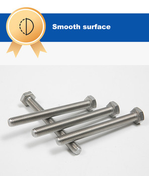 Plain Finish-hexagonale schroeven van roestvrij staal 304 met volledige draad voor industriële producten