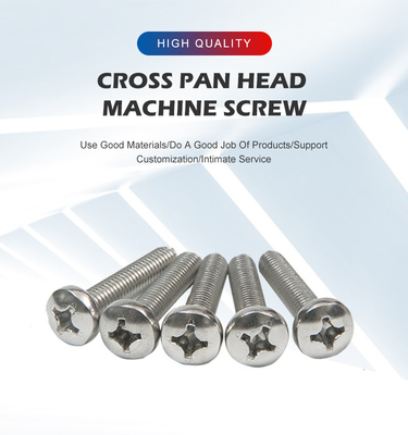 DIN JIS ISO roestvrij staal Phillips Pan Machine Head Bevestigingsschroef Kruis ingebouwde schroeven