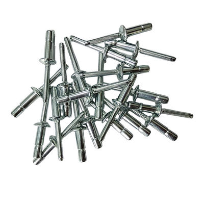 Hoge sterkte interlock SSPI-serie Blind Rivets Carbon Steel Ronde kop Helder afwerking