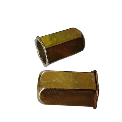 DIN-standaard corrosiebestendig geel zinkgeplatte koolstofstaal klein hoofd vol hex rivetnoot