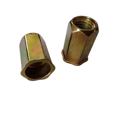 Metrisch meetsysteem Kleine kop Volle Hex Open Rivet Nut met Gele Zinkplaat