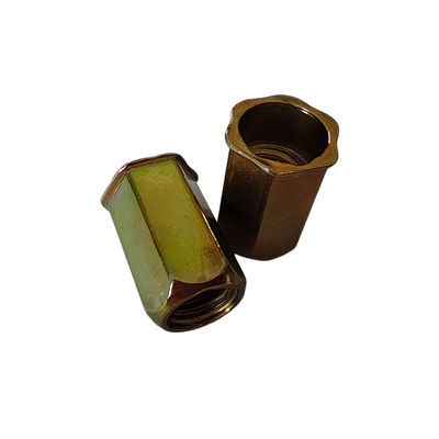 Geel zink geplatte koolstofstaal Kleine kop Volle Hex Gedrukt Rivet Nut voor uw voordeel