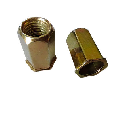 Geel zink geplatte koolstofstaal Kleine kop Volle Hex Gedrukt Rivet Nut voor uw voordeel