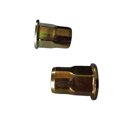 Geel zinkgeplaatst koolstofstaal half-hex gespannen open rietennoot om aan uw behoeften te voldoen