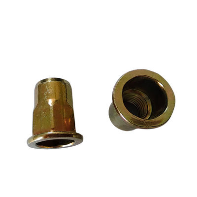 Heavy Industry Semi-Hex Geel Zinkgeplatte Carbon Steel Flat Head Open Rivet Nut