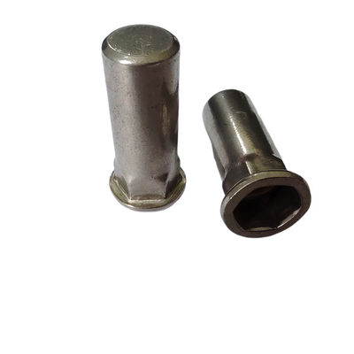 Semi-hex gesloten rietennoot met een hoge laadcapaciteit M3-M12 en vernikkelde afwerking