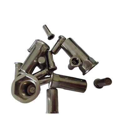 Roestvrij staal platte kop semi-hex gesloten punt rietennoot voor automobiel Cadmium geplaatst