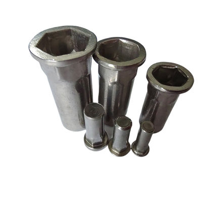 Roestvrij staal platte kop semi-hex gesloten punt rietennoot voor automobiel Cadmium geplaatst