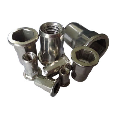 Rustvrij staal 304 sterkte half-hex blinde rietennoot voor zware toepassingen