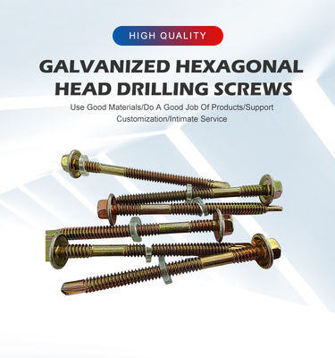 Gegalvaniseerde self-tapping dakschroef voor hoge sterkte binding in metrische prestaties