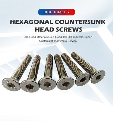 INCH Meetsysteem Topverkoop 304 roestvrij staal Countersunk Head Flat Hex Socket Flat Head M4 M5 M6 M8