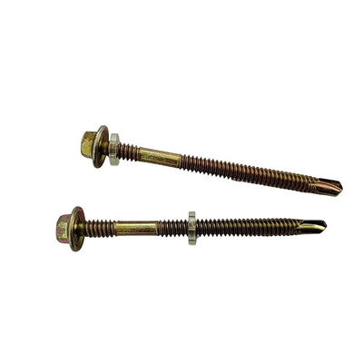 GB Pan Head 2024 Hex Fasteners Schroeven met Rubber Washer Gele gegalvaniseerde daknagels