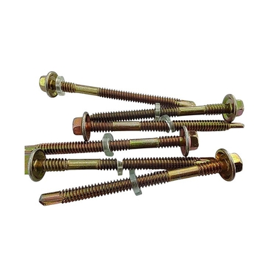 GB Pan Head 2024 Hex Fasteners Schroeven met Rubber Washer Gele gegalvaniseerde daknagels