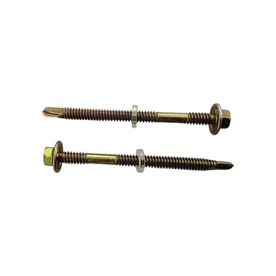 GB Pan Head 2024 Hex Fasteners Schroeven met Rubber Washer Gele gegalvaniseerde daknagels