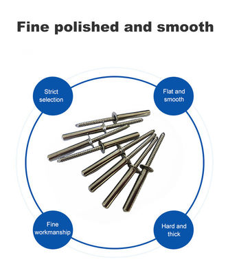 Hoge sterkte roestvrij staal tegenverzonken blinde klinkersdiameter 3,2 mm/4,0 mm/4,8 mm/6,4 mm